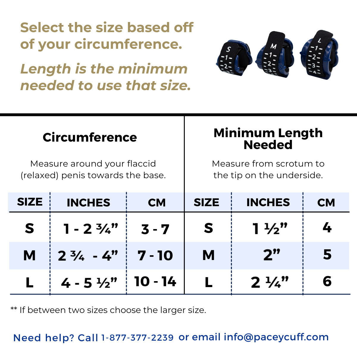 Pacey Cuff Ultra | Male Urinary Incontinence Clamp | All-Day Use